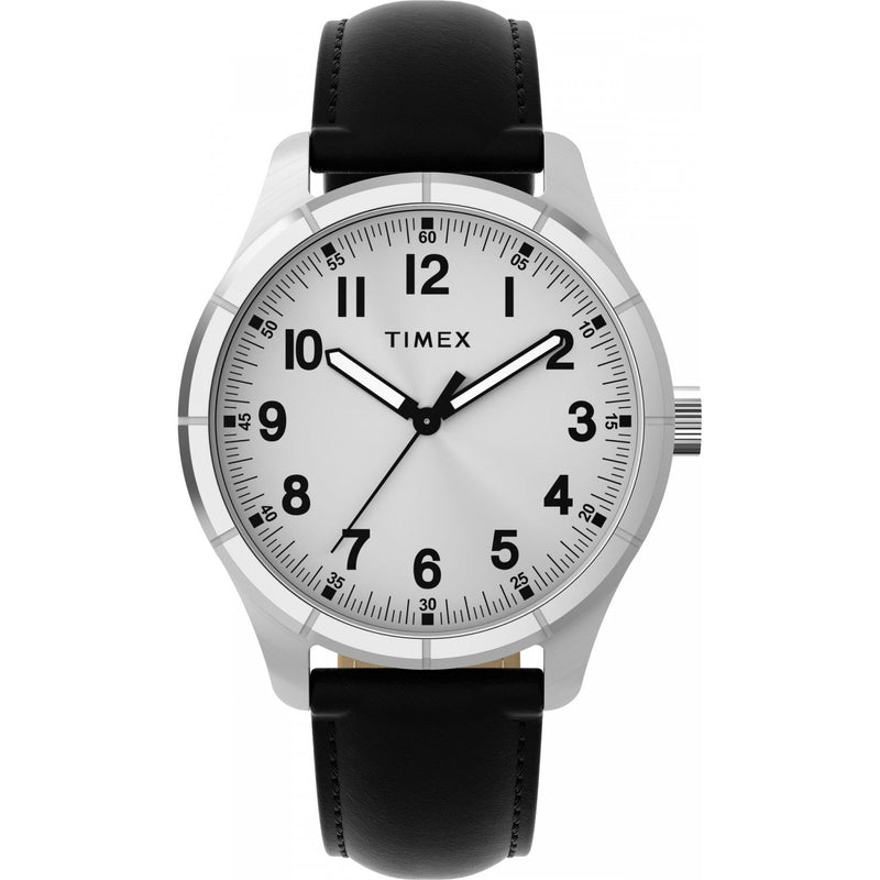 Timex Main Street 42 mm com pulseira de couro